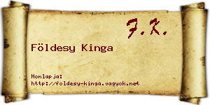 Földesy Kinga névjegykártya